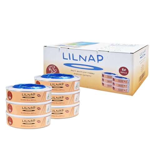 LILNAP - 6 Nachfüllkassetten kompatibel mit Angelcare Windeleimer & Litter...