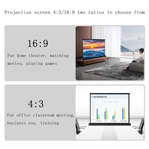 Pantalla portátil para proyector 50in 16:9 retráctil miniatura 6