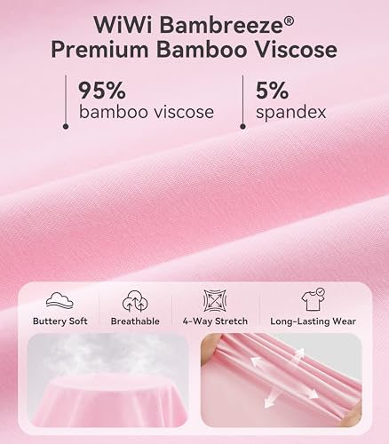 Image of WiWi Viscose from Bamboo Pajamas Set for Women Super Soft Short Sleeve Cooling Summer Plus Size Pjs Sets Sleepwear S-4X