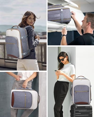 Image of LOVEVOOK 40L Travel Backpack for Women & Men, Airline Approved Carry On Luggage with 3 Packing Cubes, TSA Overnight Bags, Waterproof Personal Item Bag, Weekender Essentials Backpacks fits 17 inch Laptop