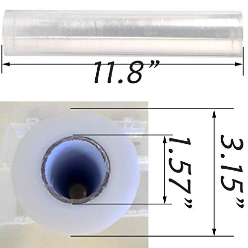 Plastic Cling Wrap Refillable Plastic Wrap Dispenser with Slider Cutter Food Wrap Stretch Clear Cling Wrap 12 inch×650 Ft (Cutting Box + Cling Film)