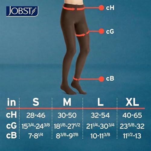 Image of JOBST UltraSheer Waist-High Compression Stockings for Women - Closed Toe - Medical Compression 20-30 mmHg - For Varicose and Spider Veins - Helps Prevent Swelling