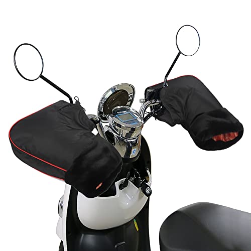 Guantes de manillar para moto contra manos frías con protección cortavientos total 6