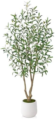 VeriNatural Artificial Olive Tree 5FT, Fake Plants Indoor - Potte...