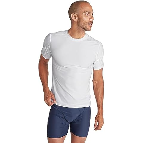 ExOfficio Men's Give-N-Go 2.0 Crew Neck, White, Large Cover