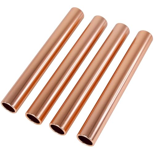 Supvision Aluminum Alloy Relay Batons for Track and Field 4 Piece Set Durable Lightweight for Sports Teams Suitable for Athletes Seeking High-Performance Equipment in Outdoor Activities Rose Gold