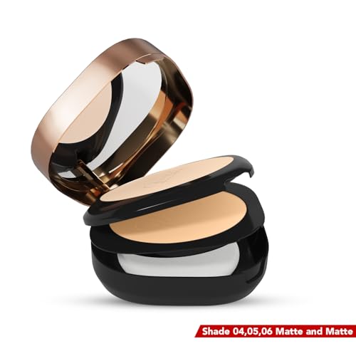 Image of Glam21 Halo Glow 2-in-1 HD Compact | 2 Matte Shades | Velvet Matte & Soft Glow Shimmer | Oil Control, Brightening & Radiant Finish | Enriched with Vitamin E |18gm,Honey