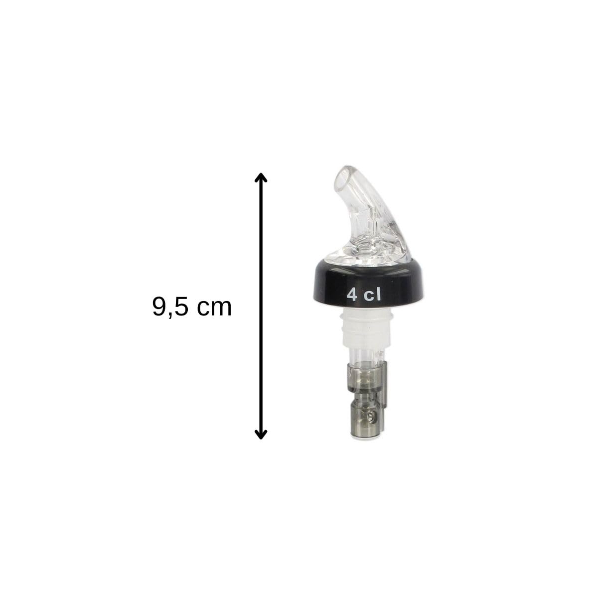 Fackelmann 683152 - Dosificador para alcohol (4 cl, boquilla dosificadora, dosificadora, plástico, transparente, 4 cm de diámetro