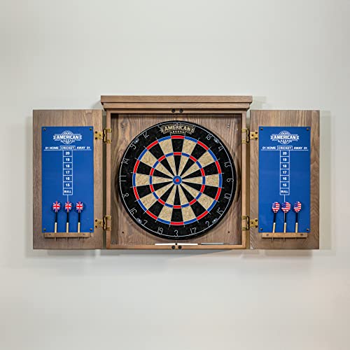 American Legend Charleston Solid Wood Bristle Dartboard Cabinet Set - Includes 18” dartboard and 6 steel tip darts by American Legend - Image 7
