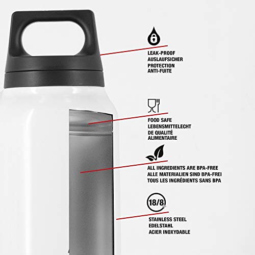 Sigg Classic Thermo Water Bottle With Cup, White, 0.75L (8448.20) #TOP2