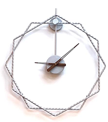 Funtabee 50 cm Skelett übergroße Wanduhr für Wohnzimmer, moderne Wanduhr, leise, nicht tickend, ideal für Lounges, Küchen, Dachböden, Cafés, Büros Art Deco 50cm/20in gold Cover