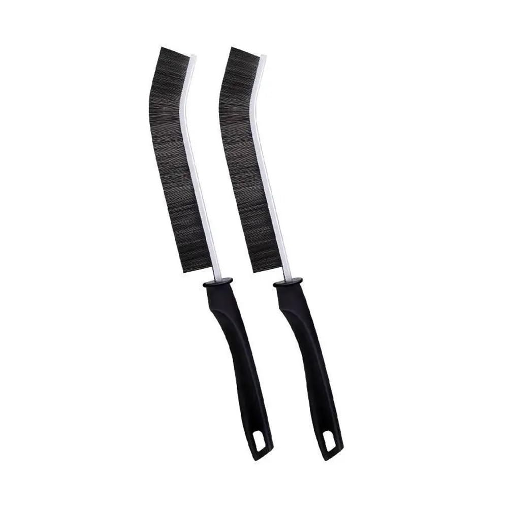 Sunrrafck 2Pcs Black 2Pcs Hard Bristle Crevice Brush Gap Cleaning Dead Corner Small Tool For Bathroom Kitchen Tiles Window Slots Track(2Pcs Black)