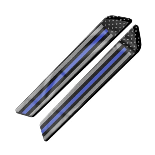 Insertos para alforjas aftermarket para modelos Harley Davidson Touring 2014 y posteriores, vendidos en pares, bandera USA Línea Azul fina
