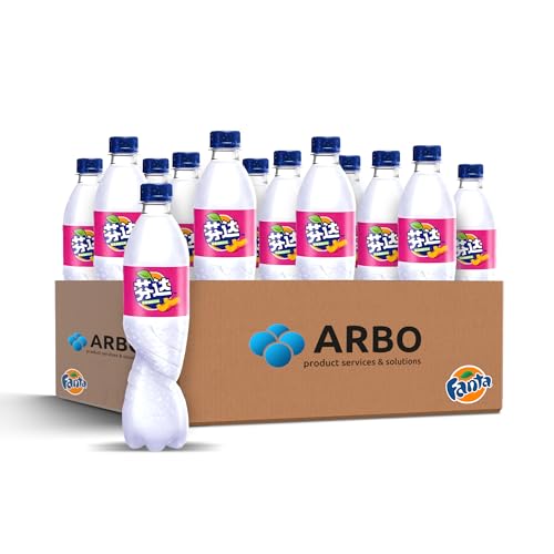 Fanta White Peach 500 ml Pack of 12 – Intense White Peach Flavour – China Edition – Fine Carbonated Peach PET Bottles – ArBo-Living Quality