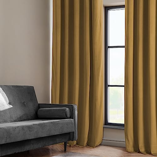 HPD Half Price Drapes Heritage Plush Velvet Curtains 84 Inches Long Room Darkening Curtains for Bedroom & Living Room 50W x 84L - Image 4