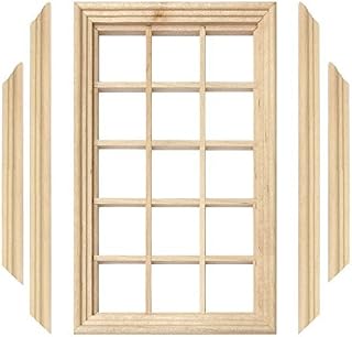MyTinyWorld Dolls House Miniature 15 Pane Georgian Window, Frame And Glazing