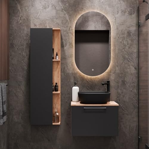 Ensemble meuble salle de bain 60cm + colonne, Planetmöbel