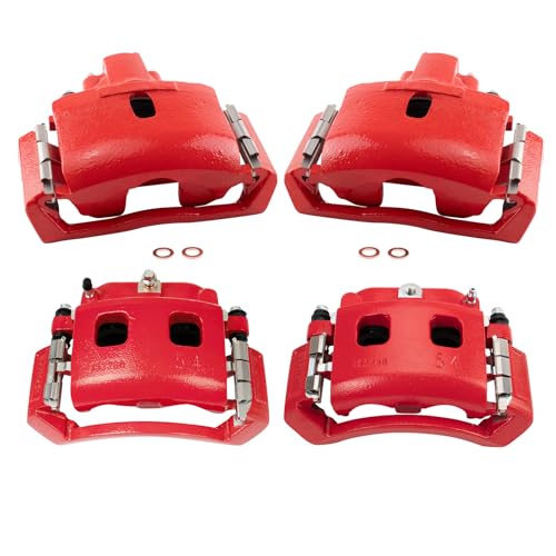 Image of TRQ Brake Caliper Set Performance Compatible with 2004-2006 Dodge Durango 2002-2005 Ram 1500