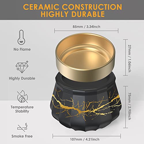 Salking Ceramic Wax Melt Warmer, 3-In-1 Candle Wax Warrmer For Scented Wax Burner Electric Wax Melter For Home Office Decor, Gift (Black) #TOP3