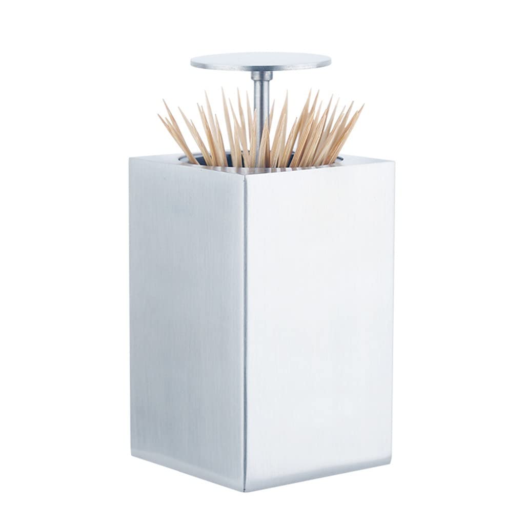 VHcgCGJ toothpick dispenser, Toothpick dispenser, Holder Stainless Steel Rustproof Portable Can