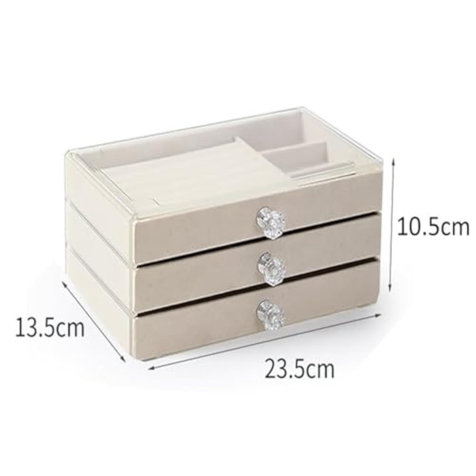 Acrylic Jewelry Organizer with 3-Layer Drawers
