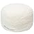 GLAXYFUR Unstuffed Pouf Cover, Sherpa Fleece Faux Fur Foot Stool, 20x13 Inches Fuzzy Chair, Round Storage Pouf for Living Room, Bedroom, Cover ONLY Cream White