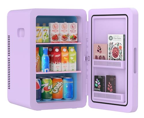 Image of advwin 22L Mini Fridge for Bedroom, 30 Cans Portable Cooler & Warmer Compact Refrigerators with AC /DC Power for Skin Care, Beverage, Cosmetics, Food, Drinks, Office Desk Dorm Room