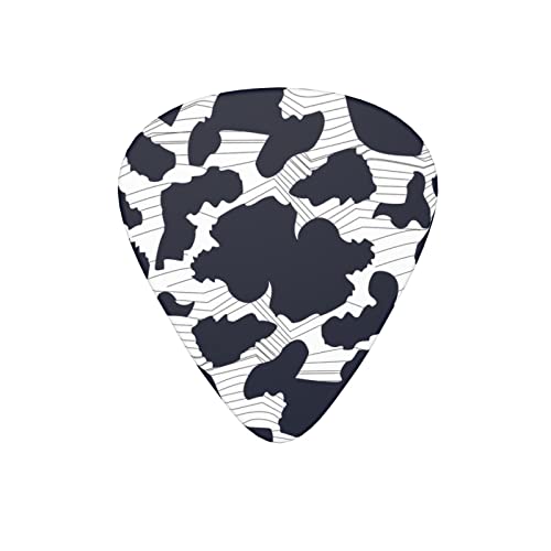 Lot de 12 médiators pour guitare électrique basse acoustique Motif vache noire - Les Beatles, Paul McCartney, John Lennon, RIngo Starr, George Harrison Lot de 12 médiators pour guitare électrique basse acoustique Motif vache noire