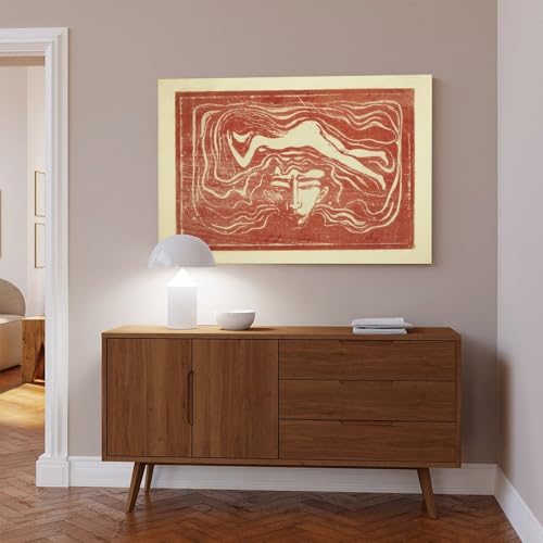Toile Edvard Munch haute définition avec cadre de décoration murale