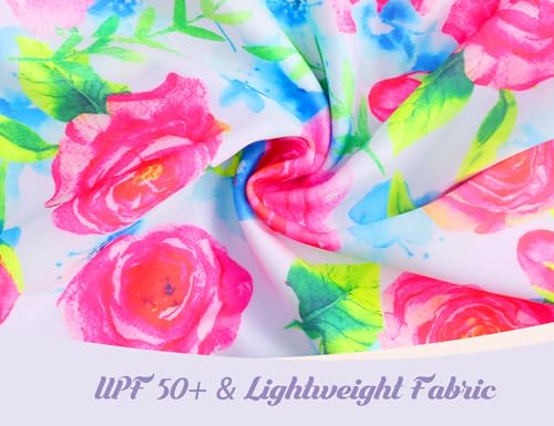Image of Girls Swimsuits Kids One Piece Sleeveless Swimwear Skirted Bathing Suit Summer Swim Dress with UPF 50+ Sun Protection