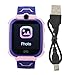 Operalie Montres intelligentes, Montres intelligentes étanches Montre-Bracelet numérique Multifonction pour Enfants pour IOS/AndroidQ12(Pink)