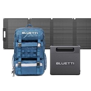 BLUETTI Solar Backpack Power Station Handsfree 1 with 100W Solar Panel Included, 268.8Wh 300W LiFePO4 Solar Generator with a 42L Backpack, All in One Solar Power System for Hiking, Photography, Travel