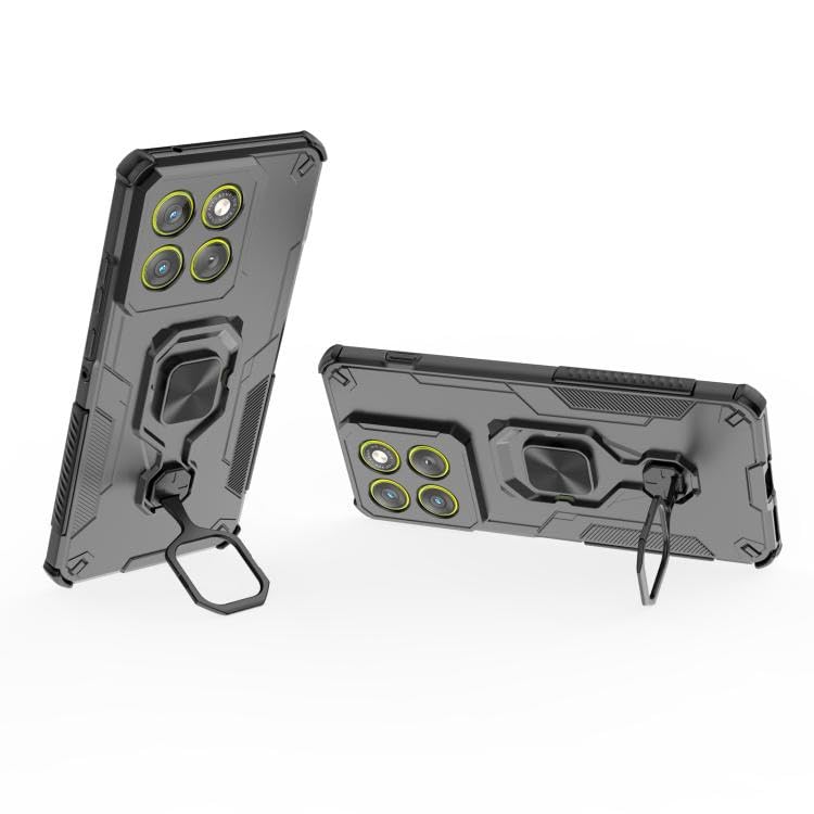 Image of Lustree Shockproof Back Cover with 360?? Metal Ring-Holder ??? Compatible with Motorola Edge 70 5G (Black)