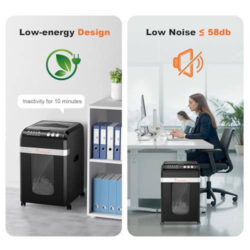 image for Bonsaii 200-Sheet Auto Feed Paper Shredder, 60 Minutes Nonstop Heavy D