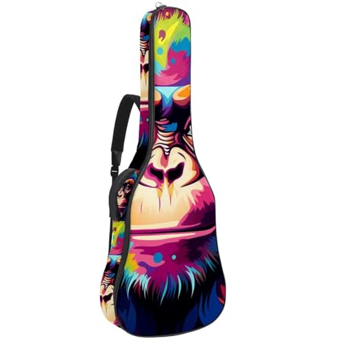 Sac pour guitare acoustique rembourré protection éponge motif multicolore