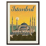 Turkey Istanbul Blue Mosque Vintage Travel Posters from Around the World Landscape Wall Art Print De