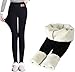 Produktbild Hezeisoar Warme Thermo Leggings Damen Verdicken mit Plüsch Gefüttert Slim Lange Leggings Elastische Hosen Mädchen Winter Strumpfhose Pants EU XS = Etikett M