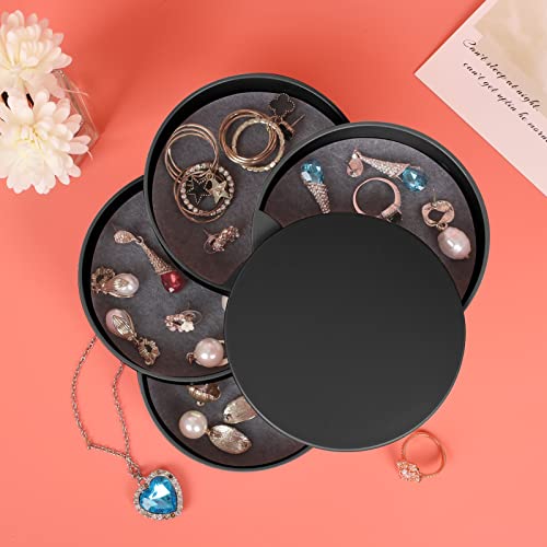 Songaa Rotating Jewelry Organizer, 4 Layer Travel Jewelry Box Display Tray For Earring Rings Bracelets Necklace, Small Jewelry Storage Box Earring Holder For Women, Travel Jewelry Case With Lid #TOP2