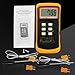 Thermocouple Thermometer Digital K Type Dual Channel Thermometer HVAC Temperature Meter with 4 Thermocouples, MAX/MIN/AVG Temperature Measurement, -50~1300°C (-58~2372°F)