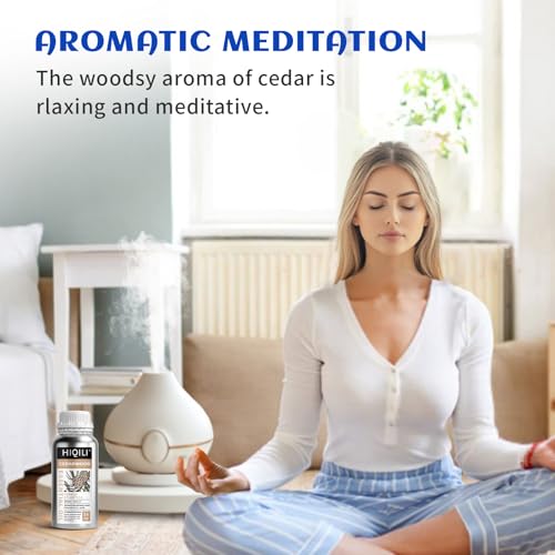 Image of HIQILI 16 Fl Oz Cedarwood Essential Oil, Pure Natural Cedarwood Oil for Diffuser, Aromatherapy - 500ML