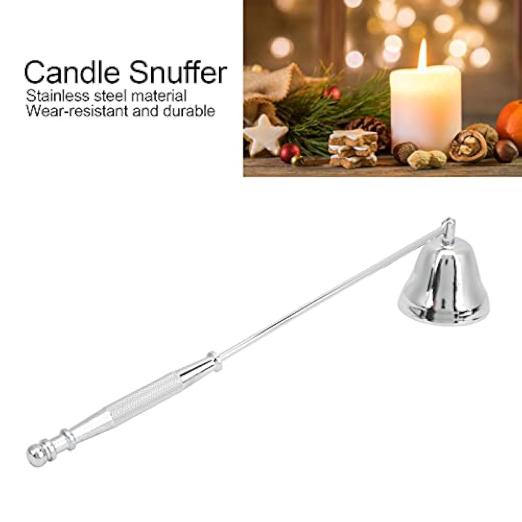 Bell-Shaped Candle Snuffer, Silver