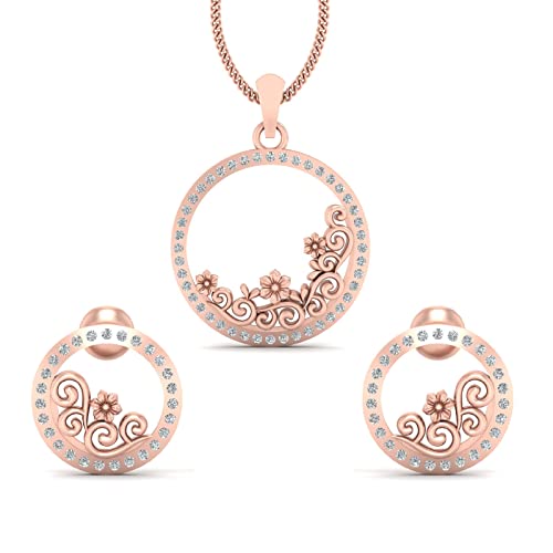 Juego de pendientes y colgante de diamante hipoalergénico de plata para novias