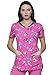 HeartSoul Women Scrubs Top V,Neck HS721, S, Flowering Fields
