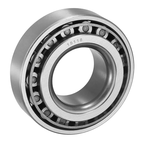 uxcell 15118 15250 Tapered Roller Bearing Cone and Cup Set, 1.1895" Bore x 2.50" OD x 0.8125" Thick, Chrome Steel Taper Bearing Set, ABEC-3