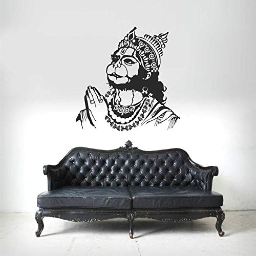 Image of Hanuman ji Wall Sticker | Decal for Living Room, Bedroom Size - 55cm x 55cm