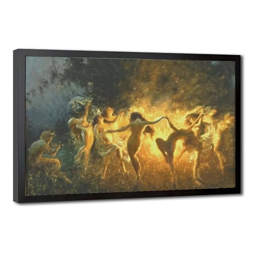 Impression sur toile premium Danse du feu par Joseph Tomanek