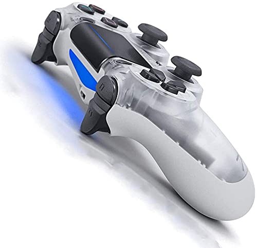 PS4 Game Controller, Playstation 4 Wireless Controller with Dual vibratory Joystick (Transparent White)