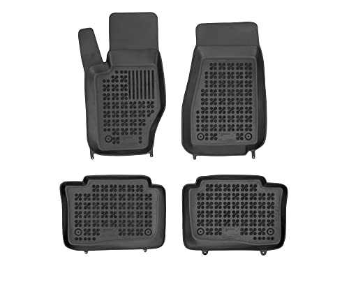 Rezaw-Plast Tapis de Sol en Cautchouc Compatible avec Jeep Grand Cherokee WK (2005-2010) + Cadeu | Accessoires Voiture Tapis Sol | sur Mesure