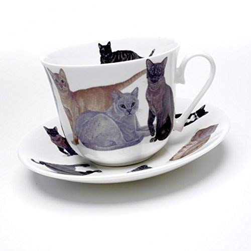 Roy Kirkham - Breakfast Cup and Saucer - Cats Galore