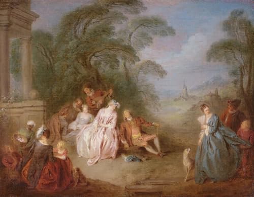 Affiche Toile Jean Baptiste Pater decoration murale salon 60x90cm